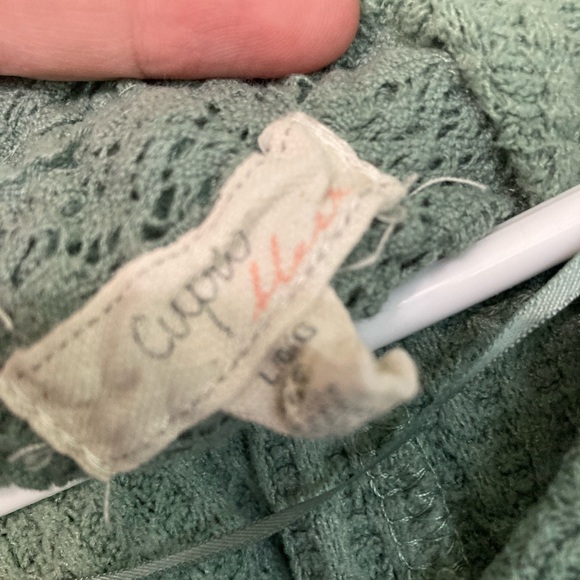 Green Knit Hoodie Sweater - Picture 5 of 5